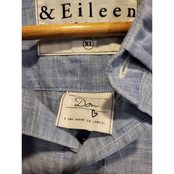 New Frank And Eileen The Don Blue Lightweight Long Sleeve Button Up Shirt XL - Picture 6 of 10